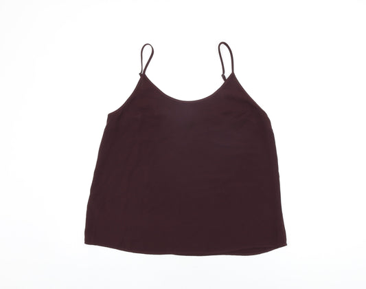 NEXT Womens Red Polyester Camisole T-Shirt Size 14 Round Neck