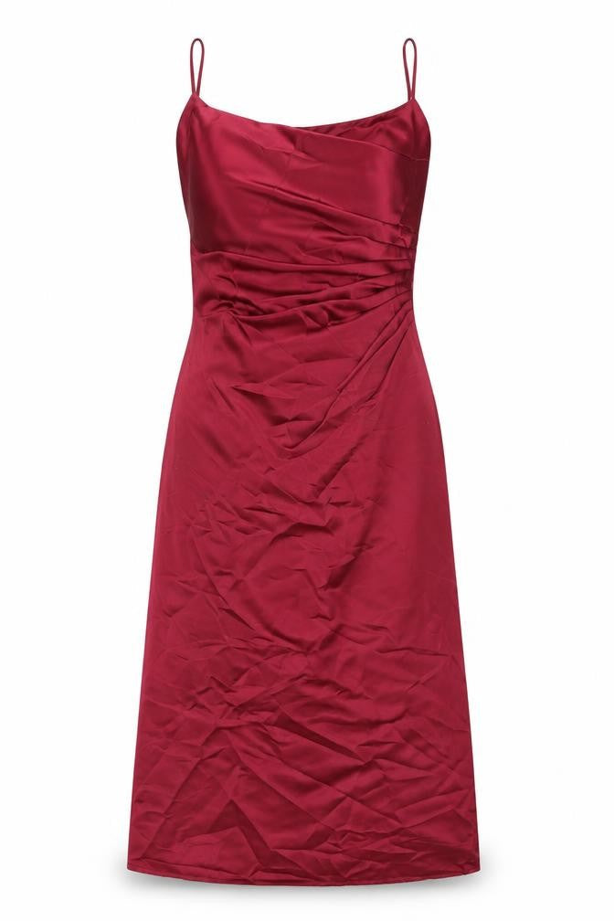 Kelsey Rose Womens Red Polyester Shift Size 8 Square Neck Zip