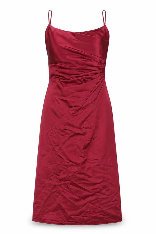 Kelsey Rose Womens Red Polyester Shift Size 8 Square Neck Zip