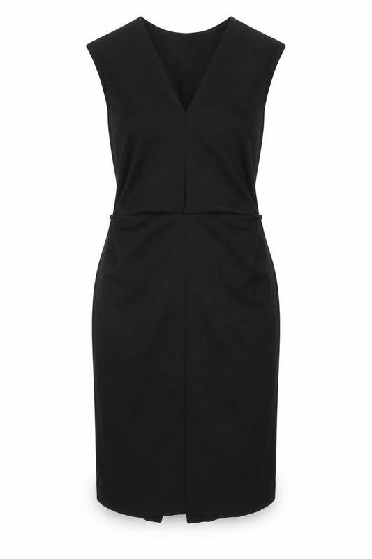 James Lakeland Womens Black Polyester Bodycon Size 14 V-Neck Tie