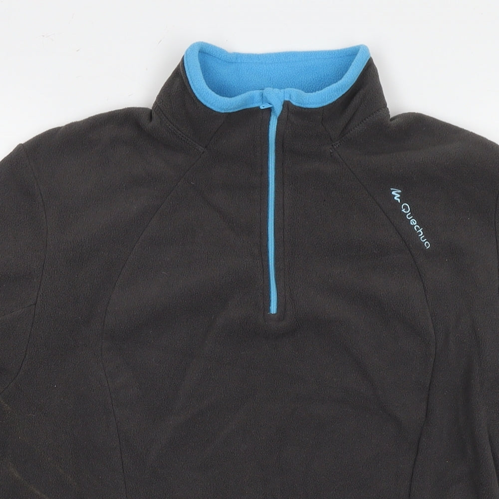 Quechua Womens Grey Polyester Pullover Sweatshirt Size L Pullover