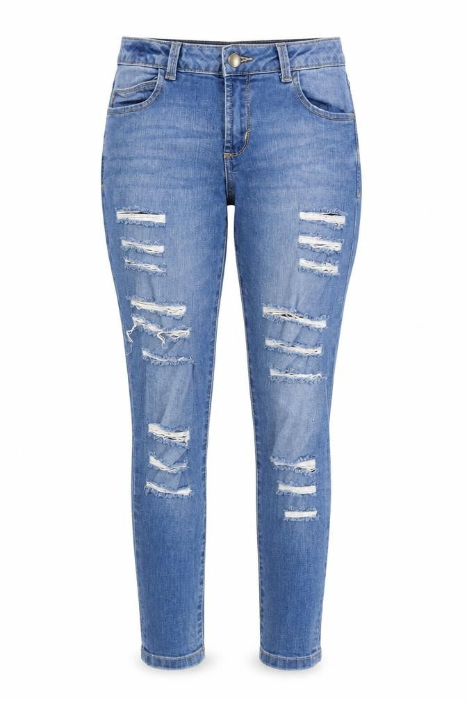 Denim & Co. Womens Blue Cotton Skinny Jeans Size 10 L30 in Regular Zip