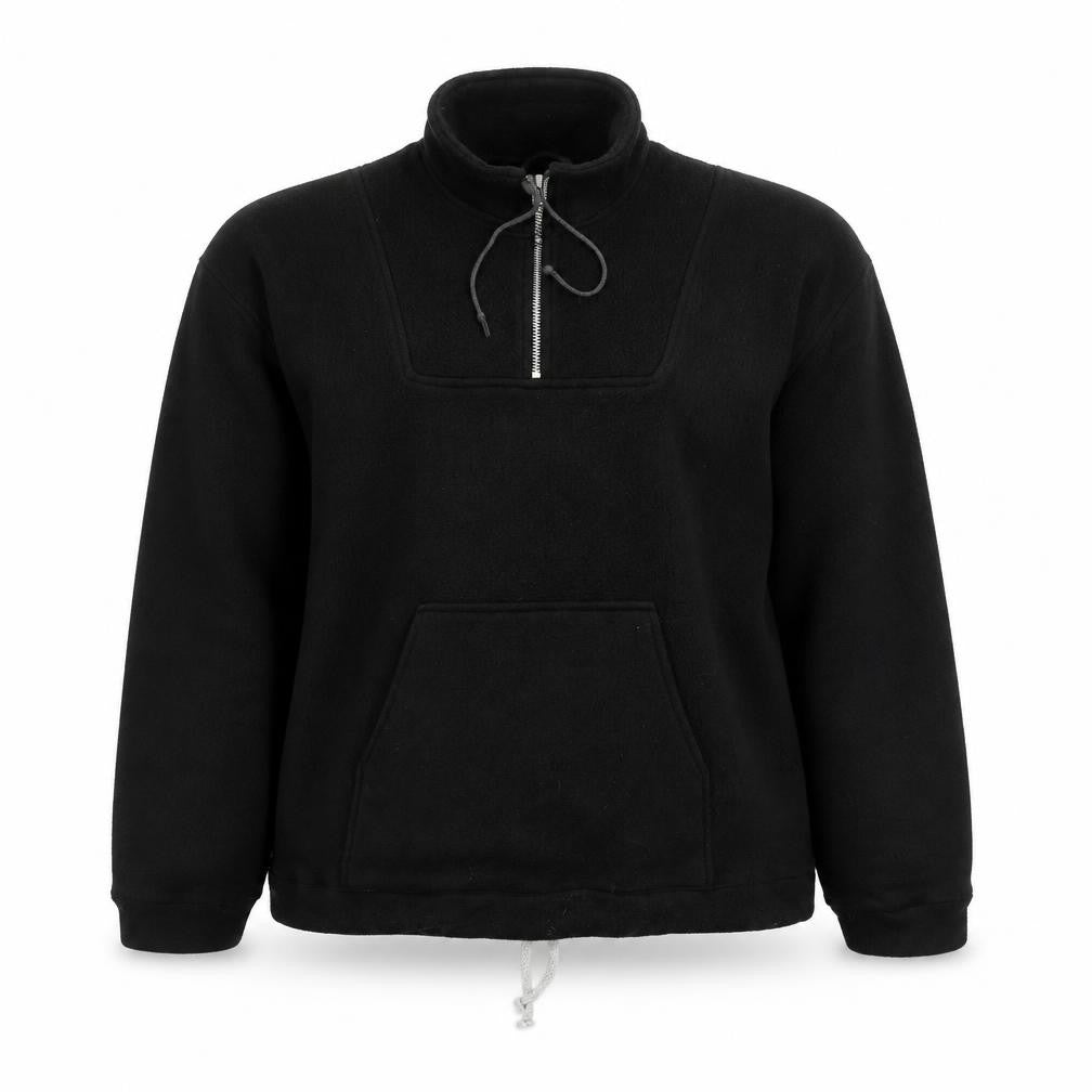 Casual Womens Black Polyester Pullover Sweatshirt Size 10 Zip - Size 10-12