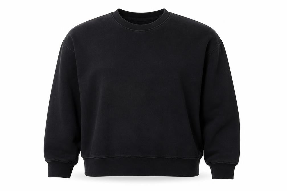 Zara Womens Black Cotton Pullover Sweatshirt Size L Pullover