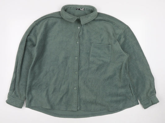 ASOS Womens Green Jacket Size 16 Snap