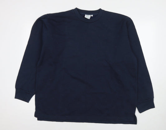 Scouts Womens Blue Cotton Pullover Sweatshirt Size L Pullover
