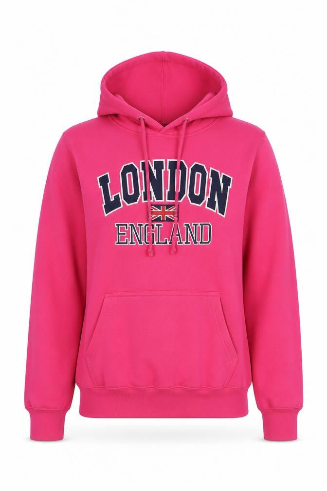 Zone One Womens Pink Cotton Pullover Hoodie Size XS Pullover - London