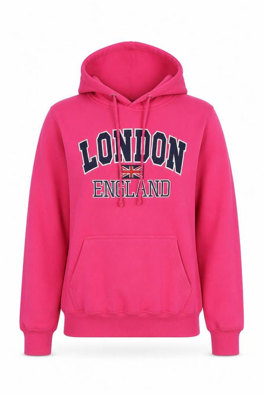 Zone One Womens Pink Cotton Pullover Hoodie Size XS Pullover - London