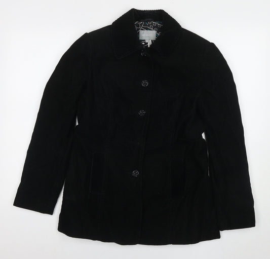 Per Una Womens Black Jacket Blazer Size 10 Buckle