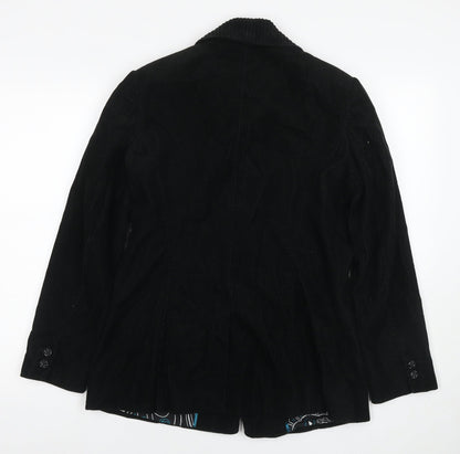 Per Una Womens Black Jacket Blazer Size 10 Buckle