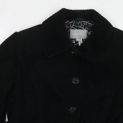 Per Una Womens Black Jacket Blazer Size 10 Buckle