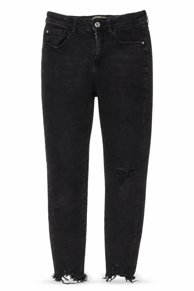 Denim & Co. Womens Black Cotton Skinny Jeans Size 10 L27 in Regular Zip