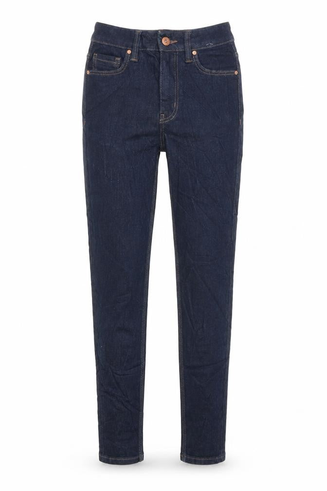 Marks & Spencer Womens Blue Cotton Skinny Jeans Size 6 L29 in Regular Zip