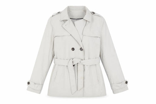 Marks & Spencer Womens Beige Pea Coat Coat Size 14 Button - Belted