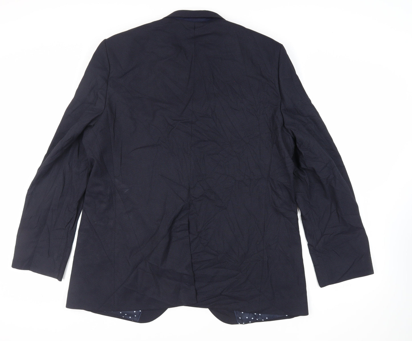 Marks and Spencer Mens Blue Polyester Jacket Suit Jacket Size 46 Regular