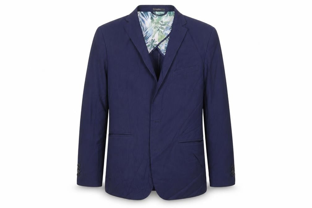Marks & Spencer Mens Blue Polyester Jacket Blazer Size 42 Regular