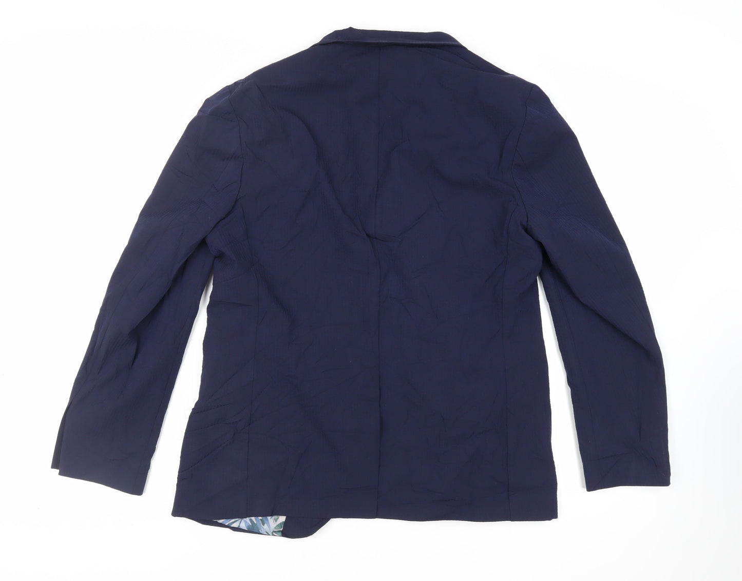 Marks and Spencer Mens Blue Polyester Jacket Blazer Size 42 Regular