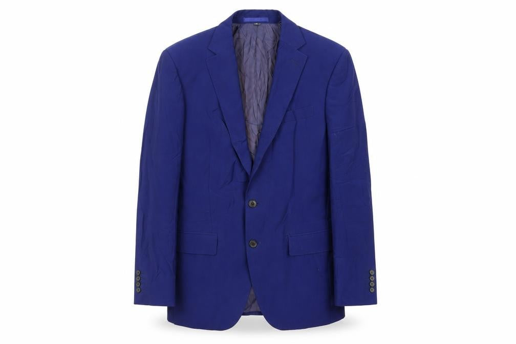 Marks & Spencer Mens Blue Wool Jacket Suit Jacket Size 38 Regular