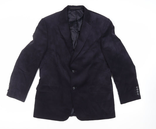 Marks and Spencer Mens Blue Polyester Jacket Blazer Size 40 Regular