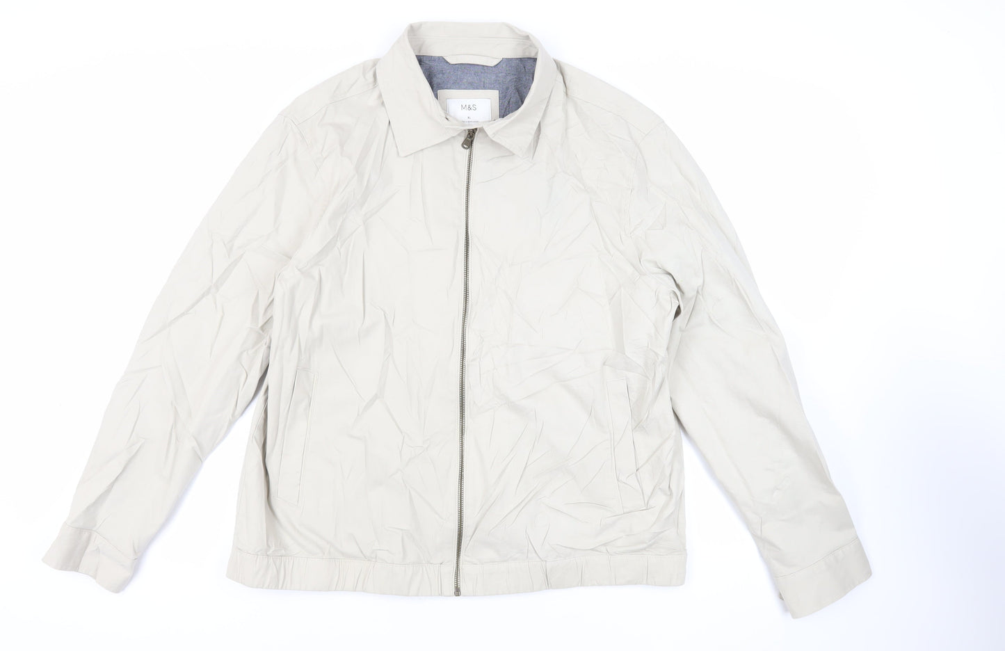 Marks and Spencer Mens Beige Jacket Size XL Zip