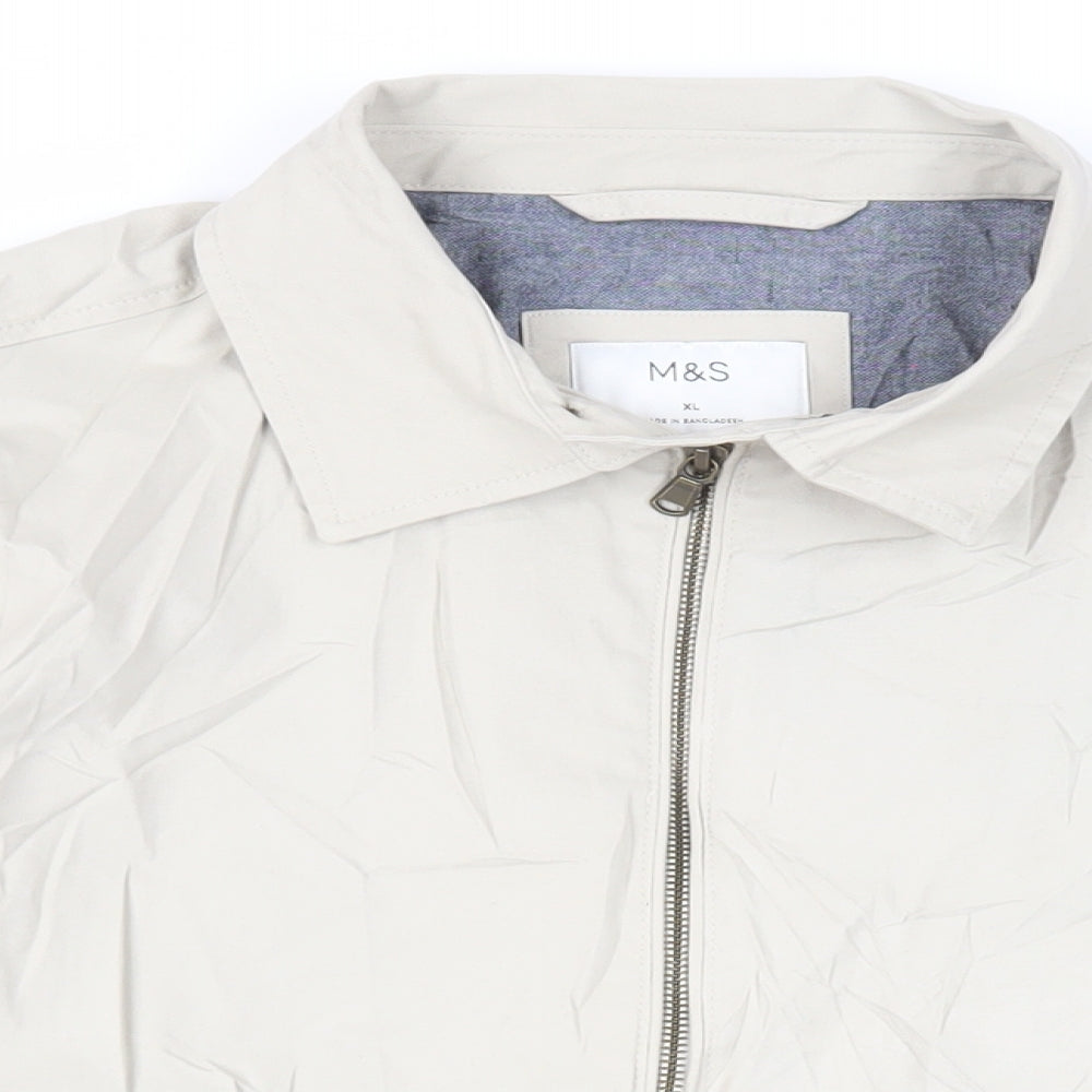 Marks and Spencer Mens Beige Jacket Size XL Zip