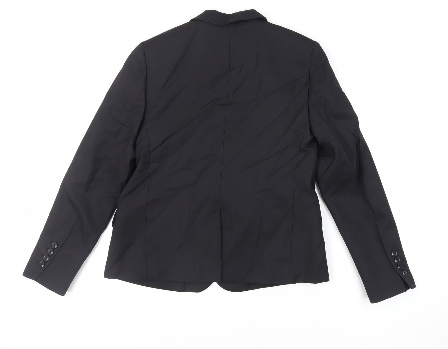 Marks and Spencer Womens Black Jacket Blazer Size 10 Button