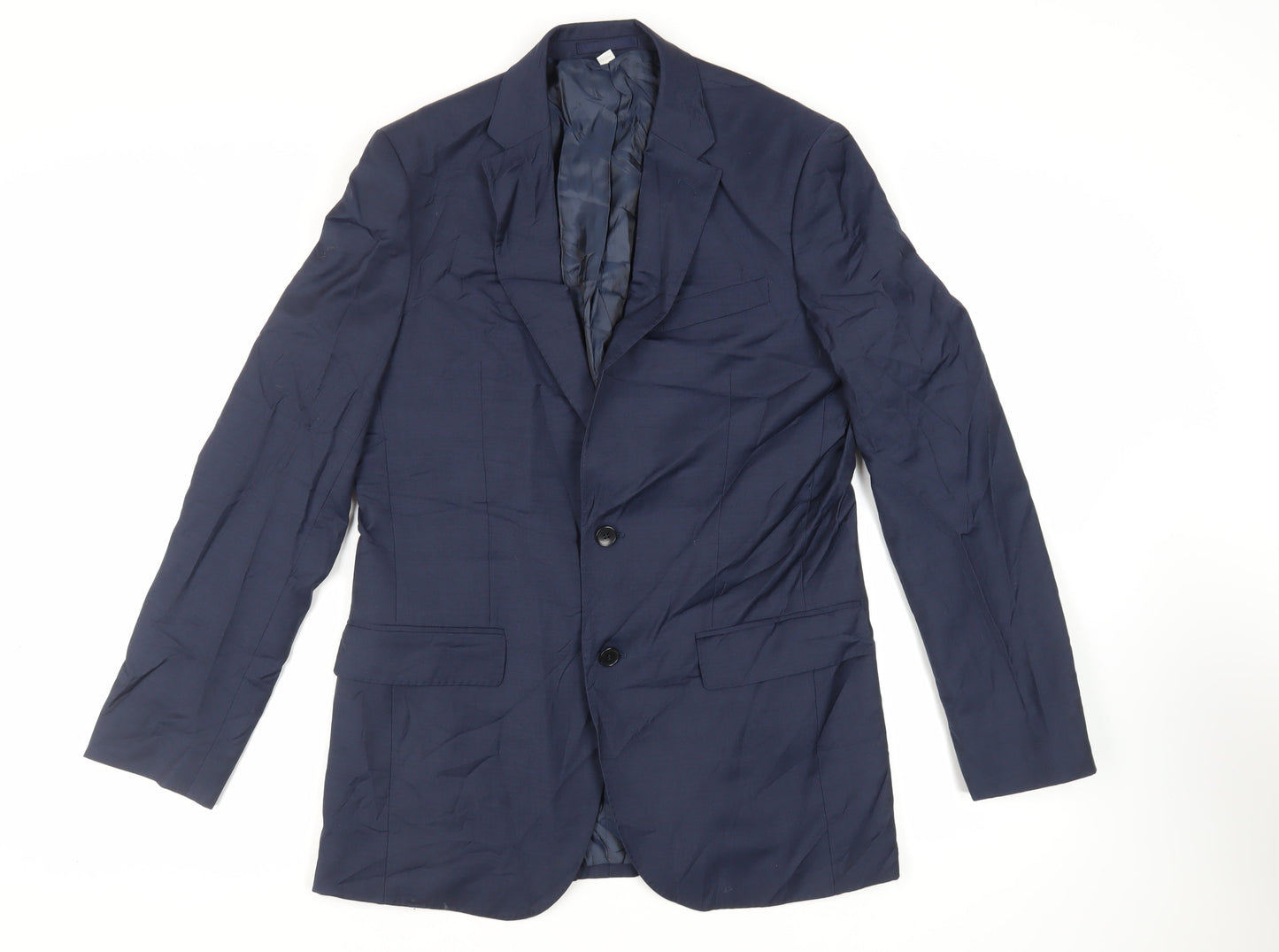 Marks and Spencer Mens Blue Wool Jacket Suit Jacket Size 38 Regular