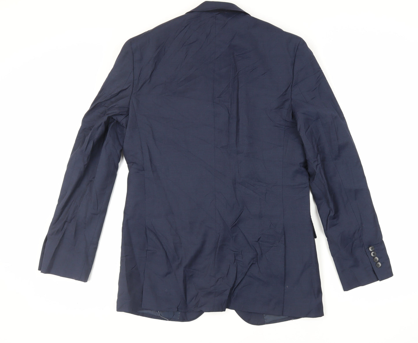 Marks and Spencer Mens Blue Wool Jacket Suit Jacket Size 38 Regular