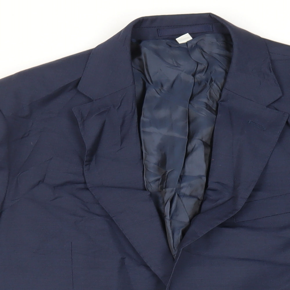 Marks and Spencer Mens Blue Wool Jacket Suit Jacket Size 38 Regular