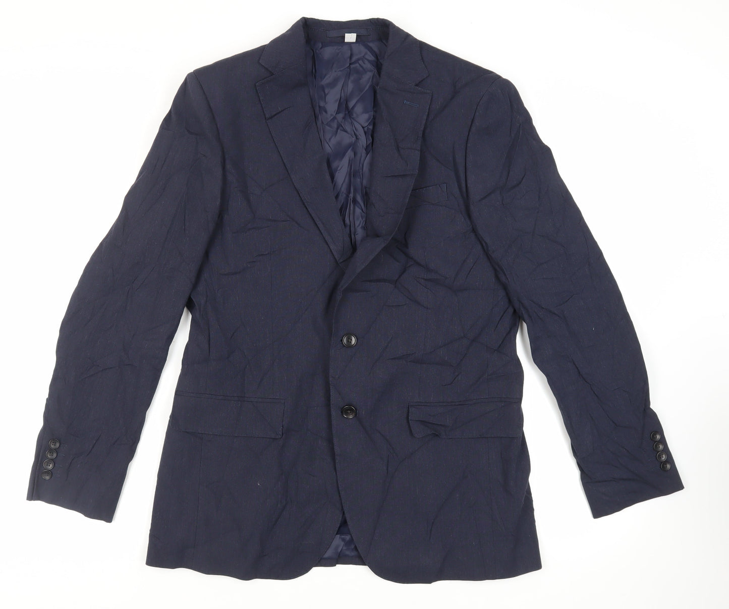 Marks and Spencer Mens Blue Polyester Jacket Suit Jacket Size 40 Regular