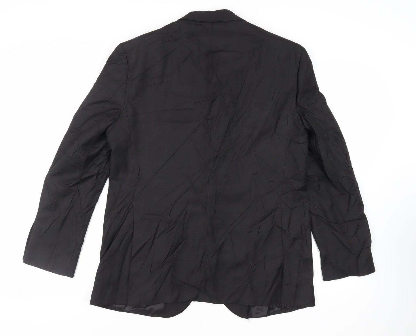 Marks and Spencer Mens Black Polyester Jacket Suit Jacket Size 42 Regular