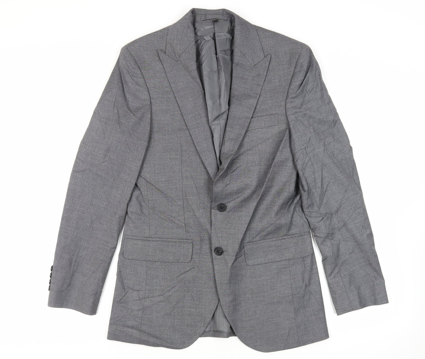 Marks and Spencer Mens Grey Polyester Jacket Suit Jacket Size 36 Regular