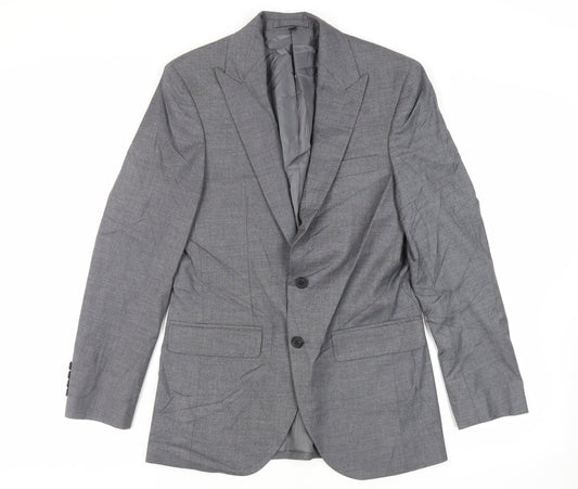 Marks and Spencer Mens Grey Polyester Jacket Suit Jacket Size 36 Regular
