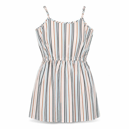 Boohoo Womens White Striped Polyester A-Line Size 14 Scoop Neck Pullover