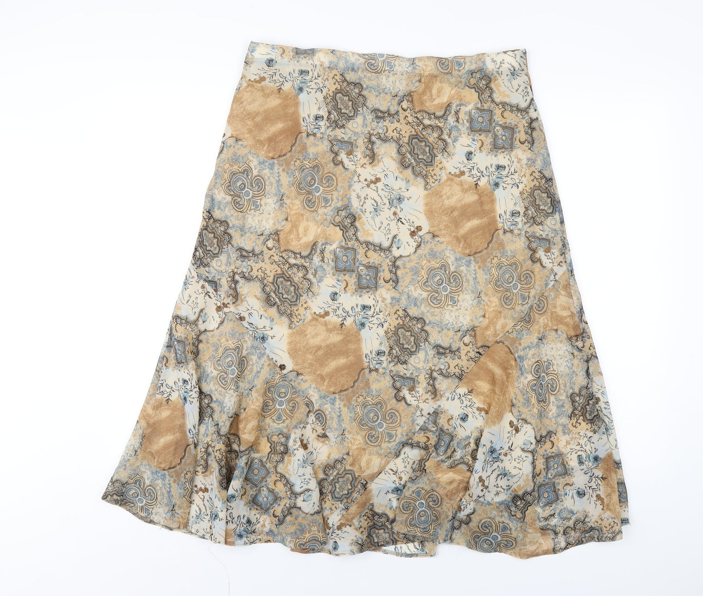 CMD Womens Multicoloured Geometric Polyester A-Line Skirt Size 14