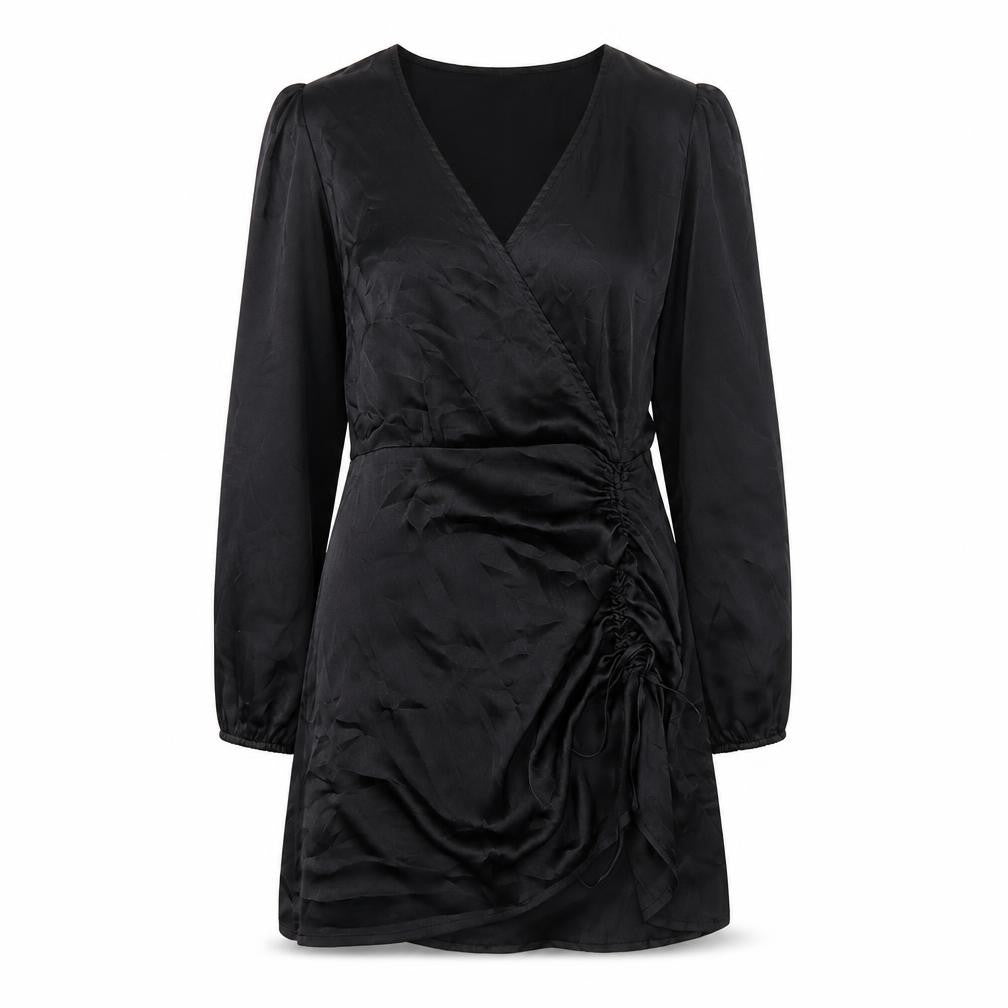 Quiz Womens Black Polyester A-Line Size 10 V-Neck Zip