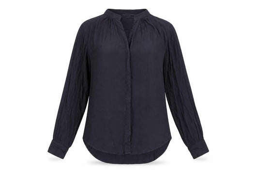 H&M Womens Grey Polyester Basic Button-Up Size 12 V-Neck