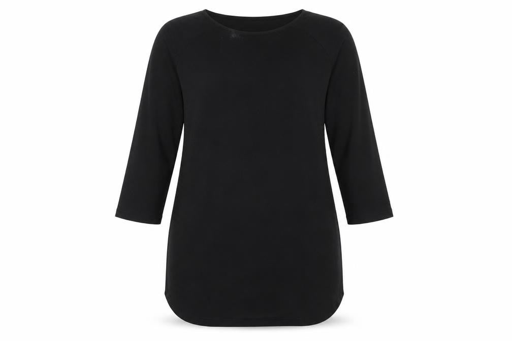 H&M Womens Black Polyester T-Shirt Dress Size S Round Neck Pullover