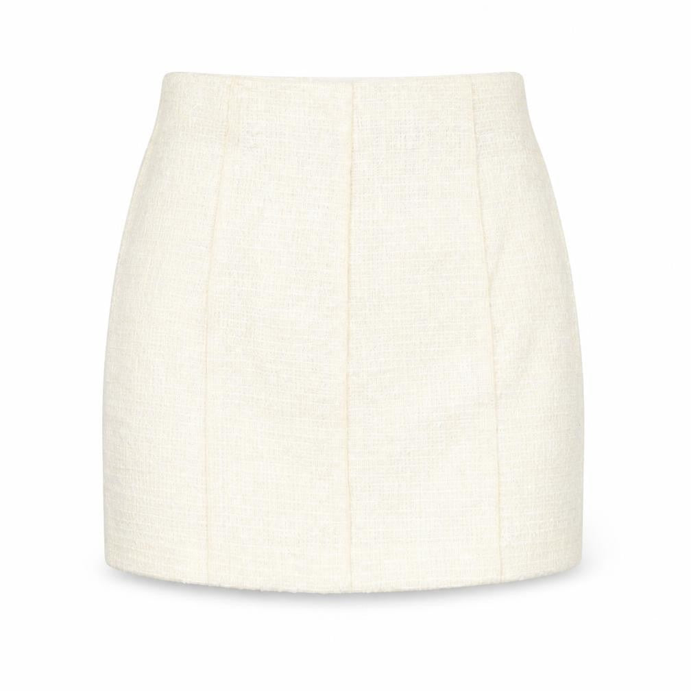 Zara Womens Ivory Polyester A-Line Skirt Size XL Zip