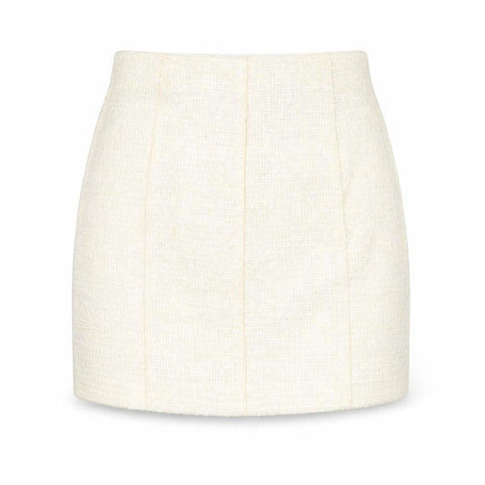 Zara Womens Ivory Polyester A-Line Skirt Size XL Zip