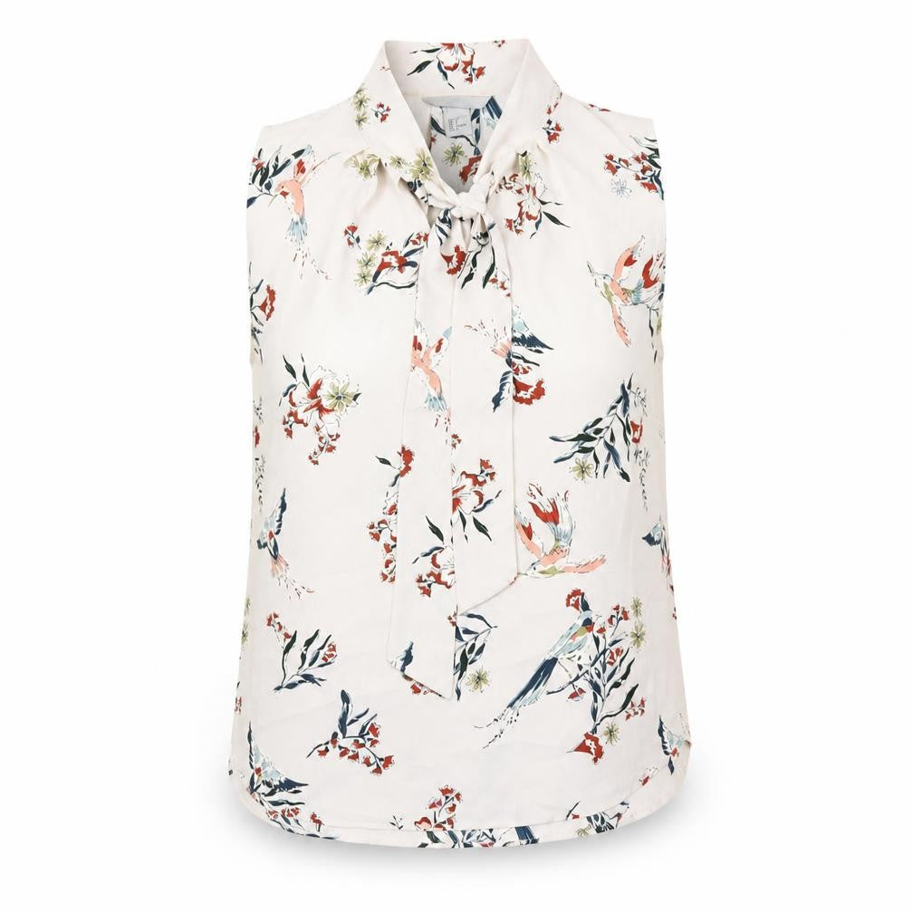 H&M Womens Multicoloured Geometric Polyester Basic Blouse Size 8 V-Neck