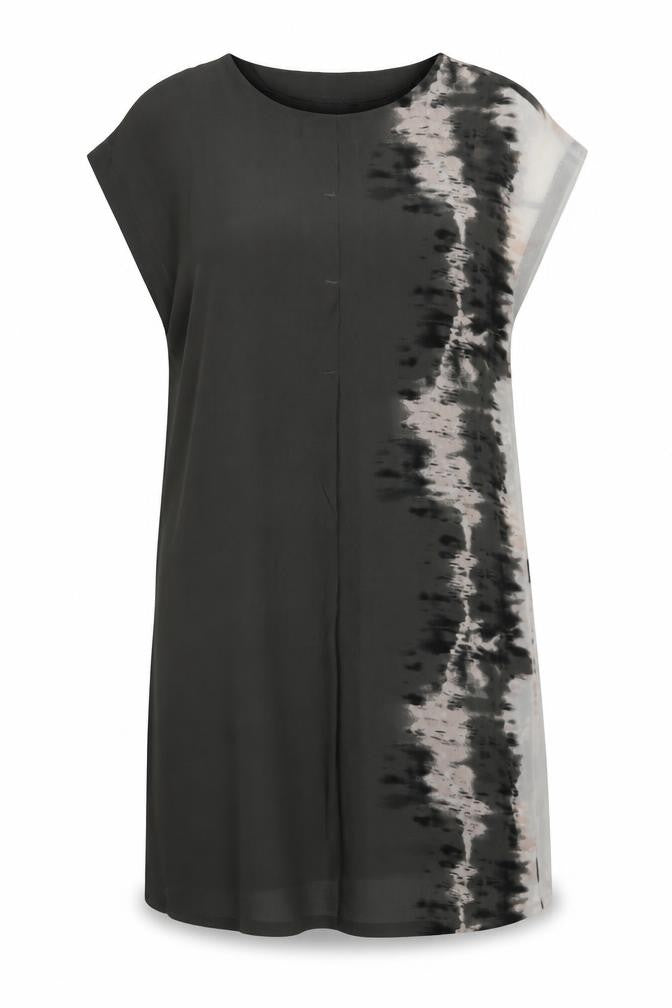 VERO MODA Womens Green Tie Dye Polyester A-Line Size XS Round Neck Pullover