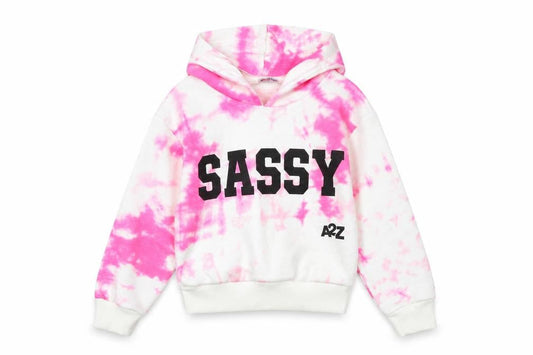 A2Z Girls Pink Geometric Polyester Pullover Hoodie Size 7-8 Years Pullover