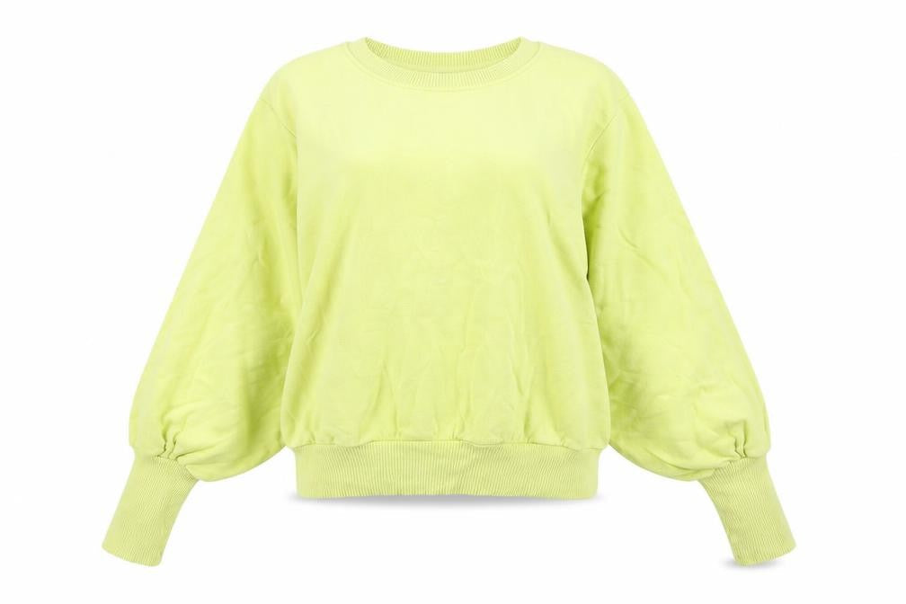 Zara Womens Green Cotton Pullover Sweatshirt Size S Pullover