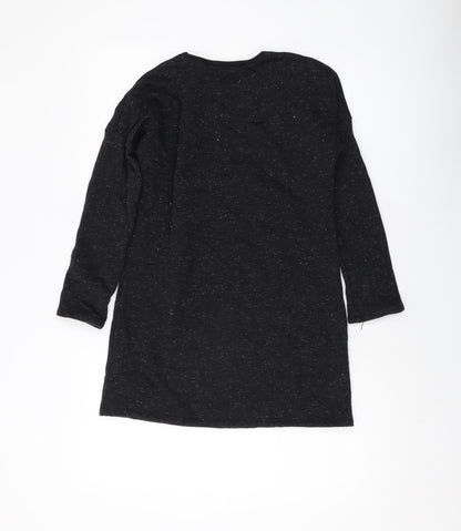 Marks & Spencer Girls Black Cotton Pullover Sweatshirt Size 9-10 Years Pullover
