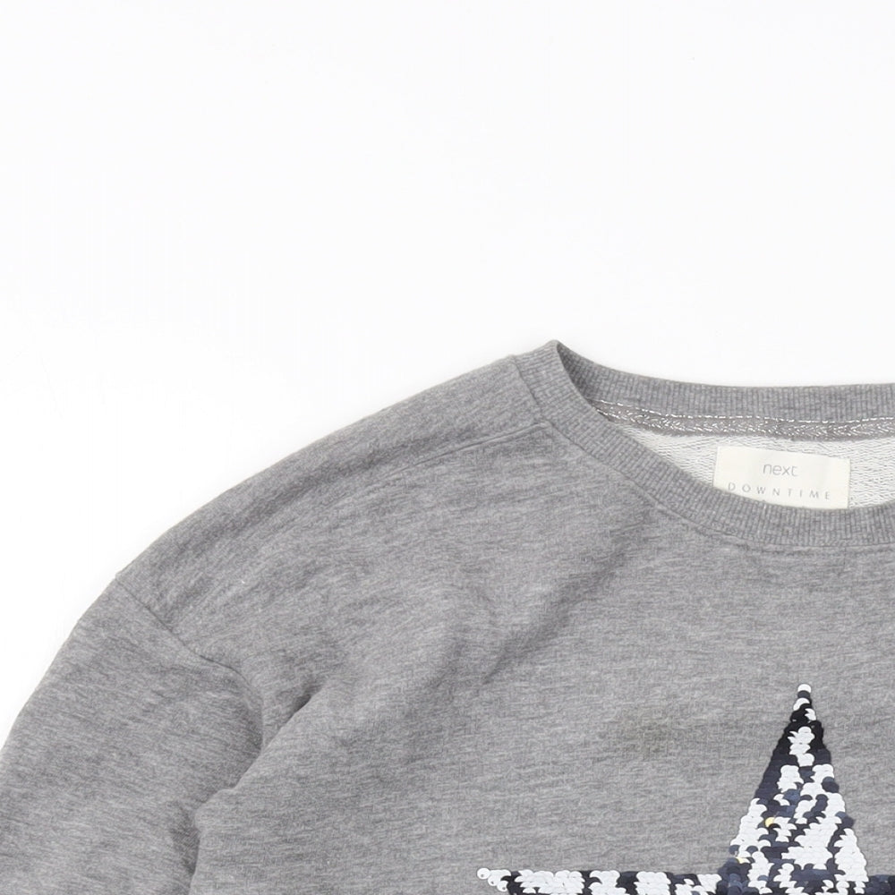 NEXT Womens Grey Cotton Pullover Sweatshirt Size XS Pullover