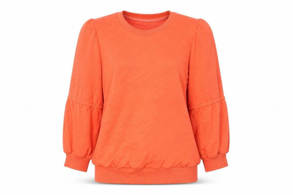 Kaffe Womens Orange Cotton Pullover Sweatshirt Size XL Pullover