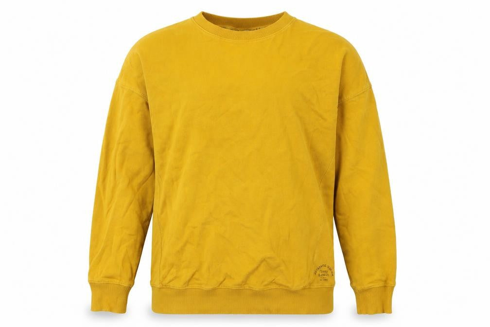 Nexyt Womens Yellow Cotton Pullover Sweatshirt Size M Pullover