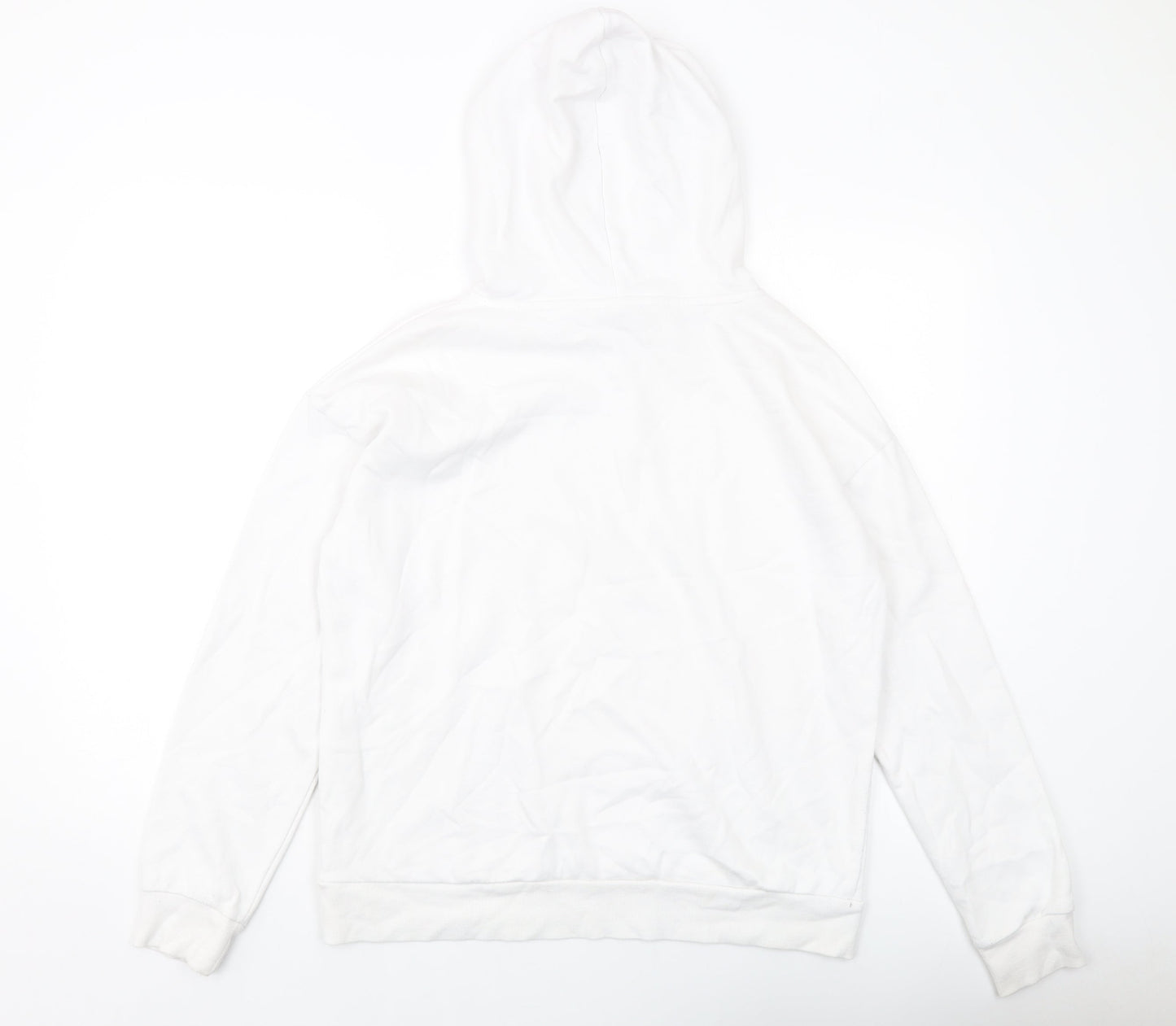 Disney Womens White Cotton Pullover Hoodie Size S Pullover