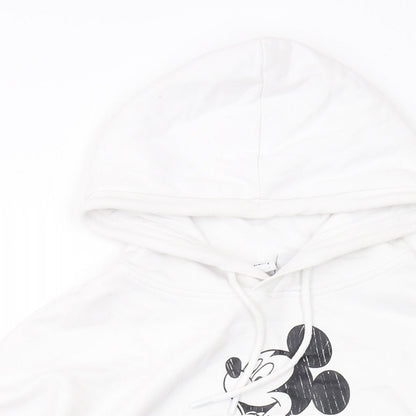 Preloved Disney Womens White Cotton Pullover Hoodie Size S Pullover - Detail